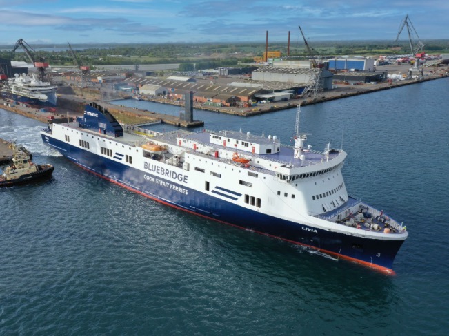 Bluebridge’s new ferry heading to NZ